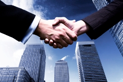 Business man handshake