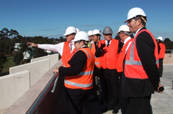 ministers in hard hats at AgriBio 