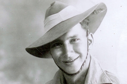 A young Ken Stewart in Military portrait