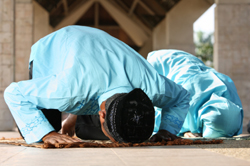 Muslims praying