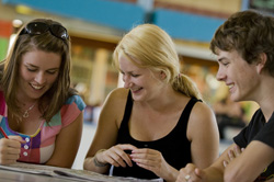 Happy students 