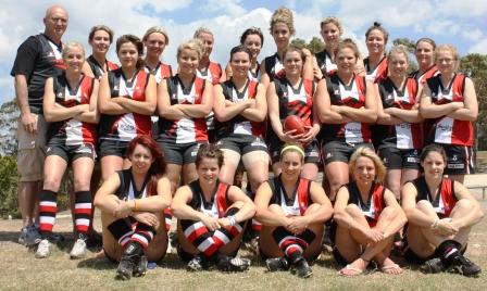 womens silver afl footy team