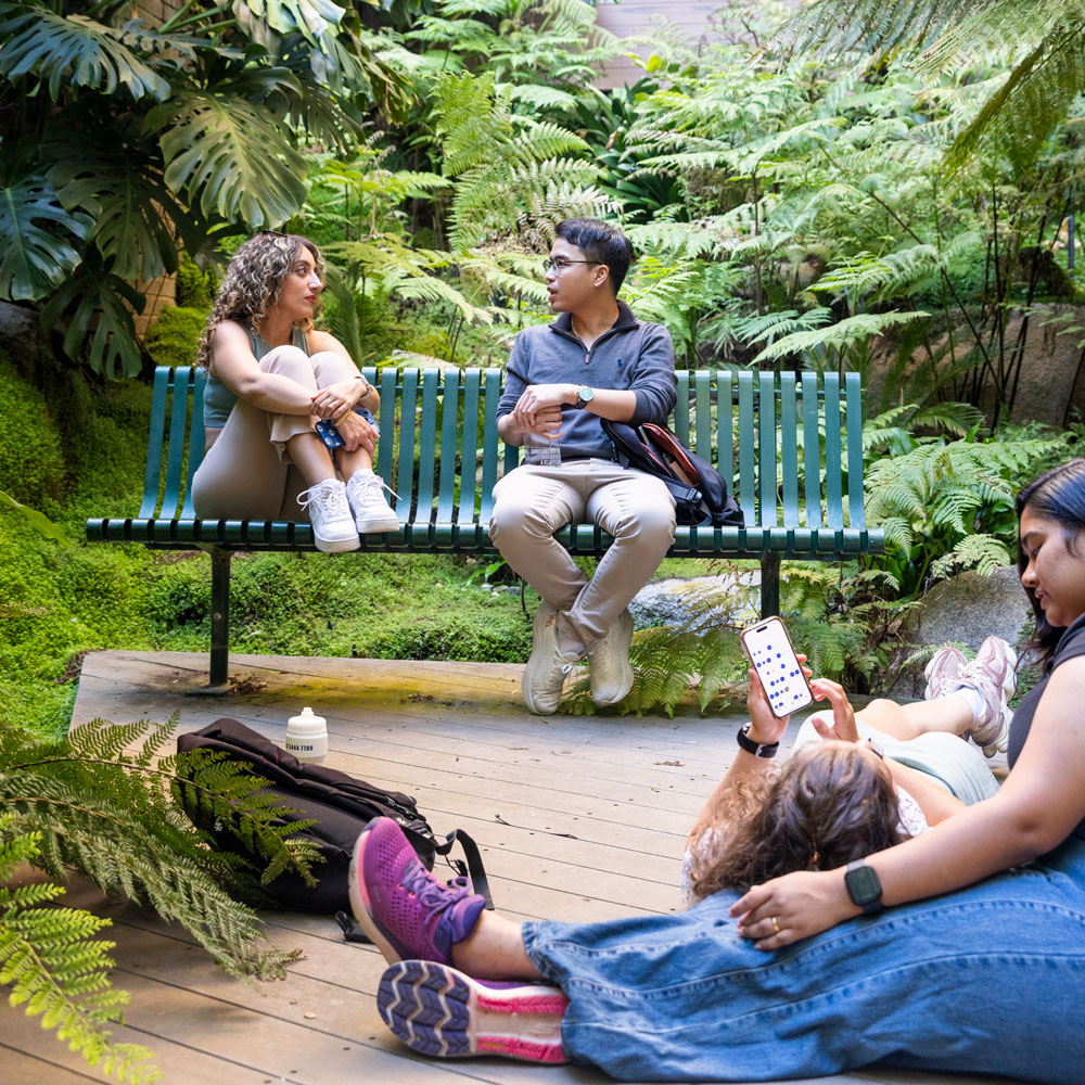 Image of students hanging out in Bendigo campus