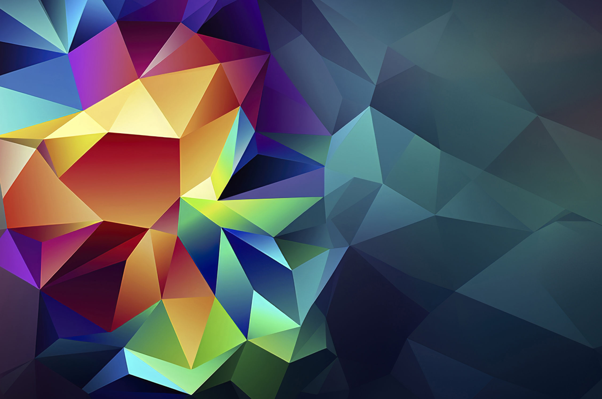Colourful polygonal background with overall jewel effect