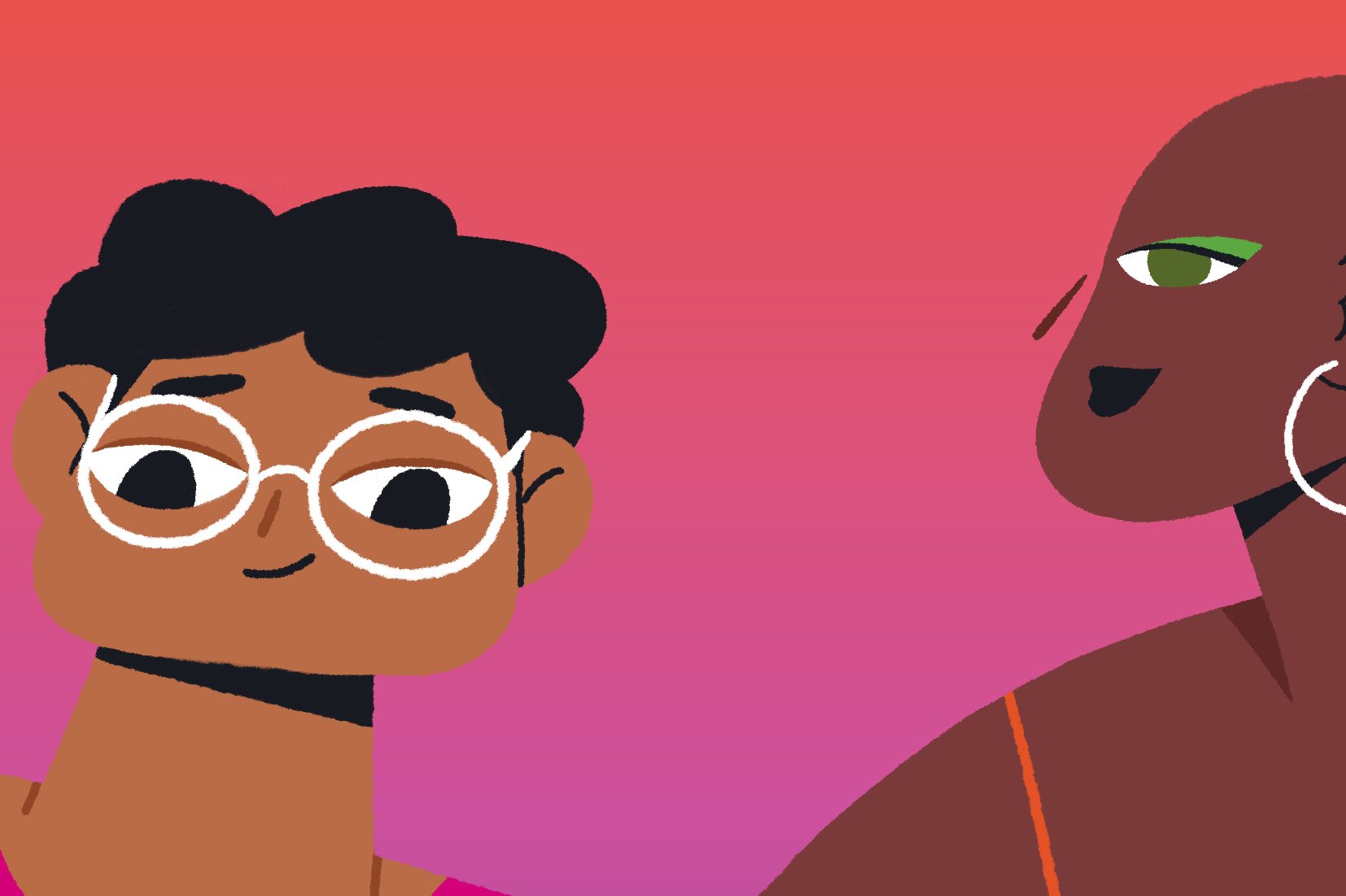 WTI4 web page.jpg Two cartoon LGBTQA+ young people look at eachother in front of a purple gradient background