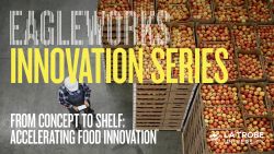 Food factory with crates of apples 