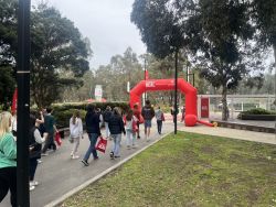 Campus tour group