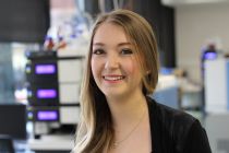 PhD candidate, Cristina Triffon, is studying the influenza virus, and the role of T cell activation in the immune response. “T cells kill infected cells,” she said. “I am using 12 different strains of influenza to see if they activate T cells. Hopefully this information will lead to better vaccines.”