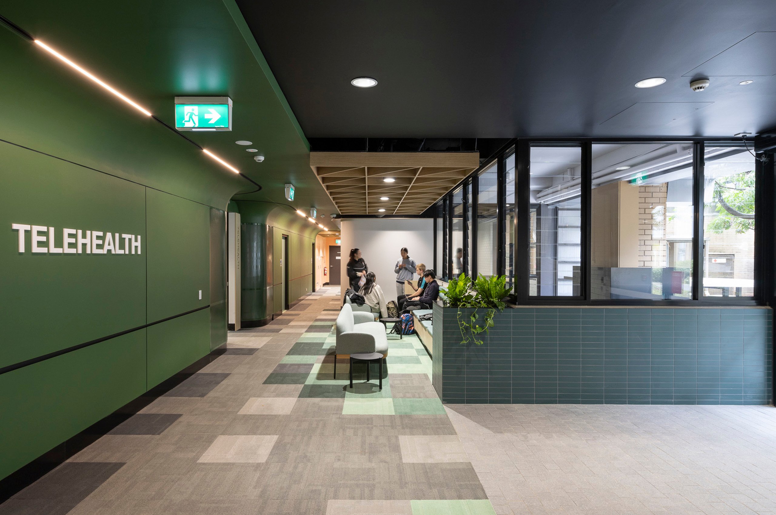 The space includes breakout and informal learning spaces for students.