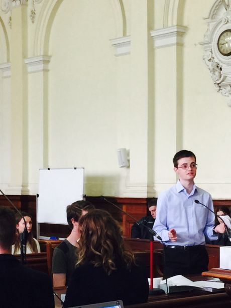 Students mooting at Bendigo’s Magistrate Court for the regional rounds of the 2015 High School Mooting Competition, organised by La Trobe Law School.