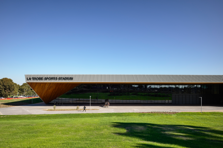 The La Trobe Sports Stadium includes six indoor multi-purpose courts; world-class sport science laboratories and office space for sport organisations.