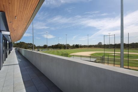 The Baseball Diamond includes lighting and batting cages. 