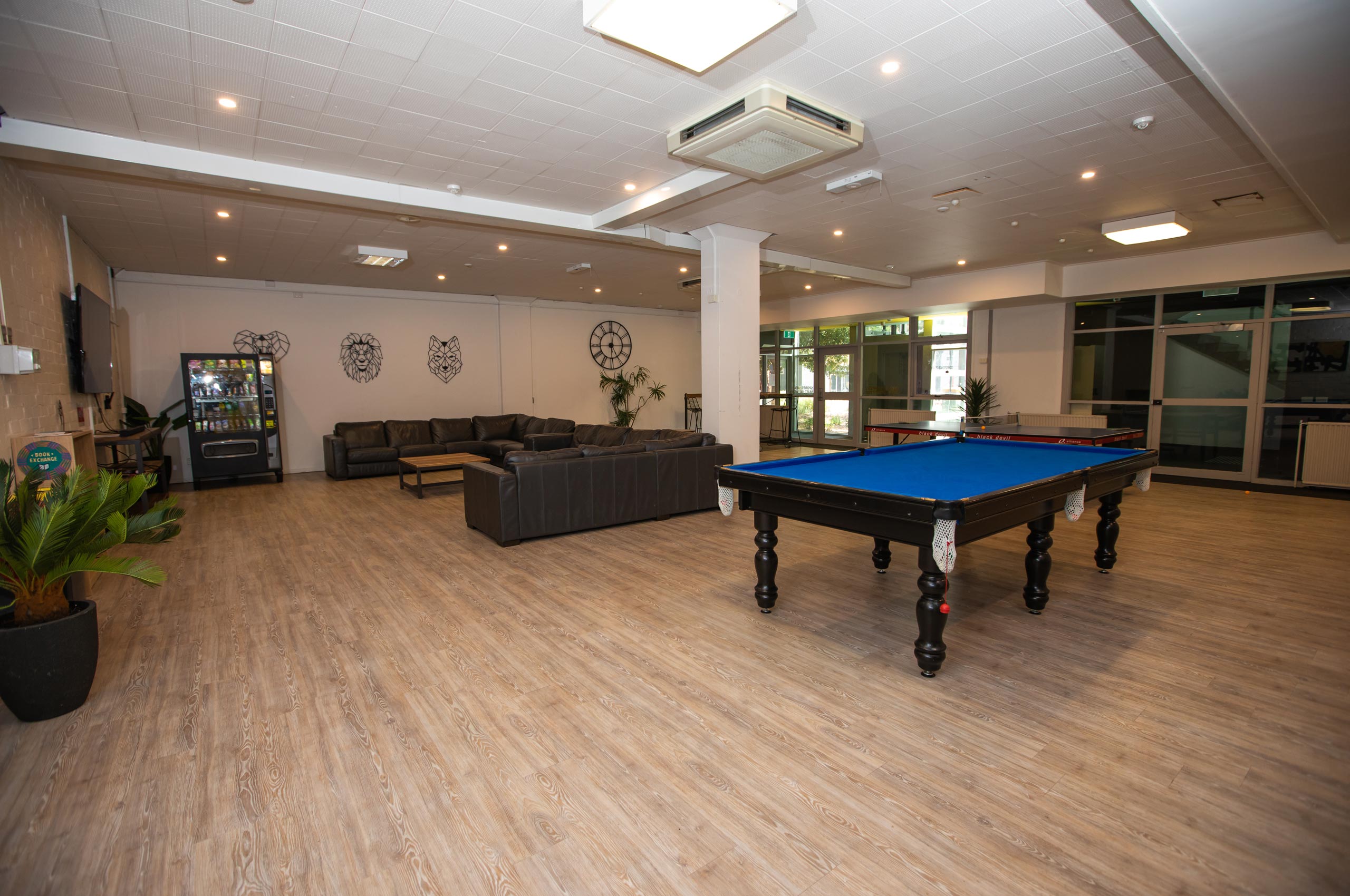 Common room for socialising and entertainment. 