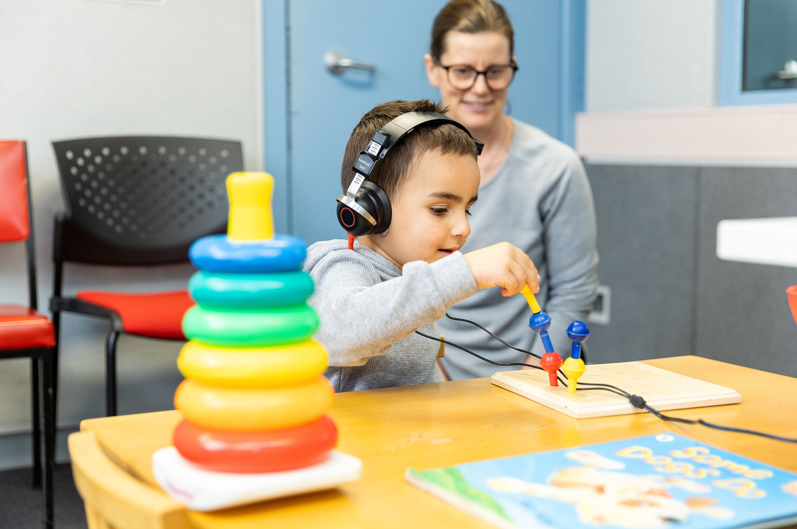 Child in audiology session