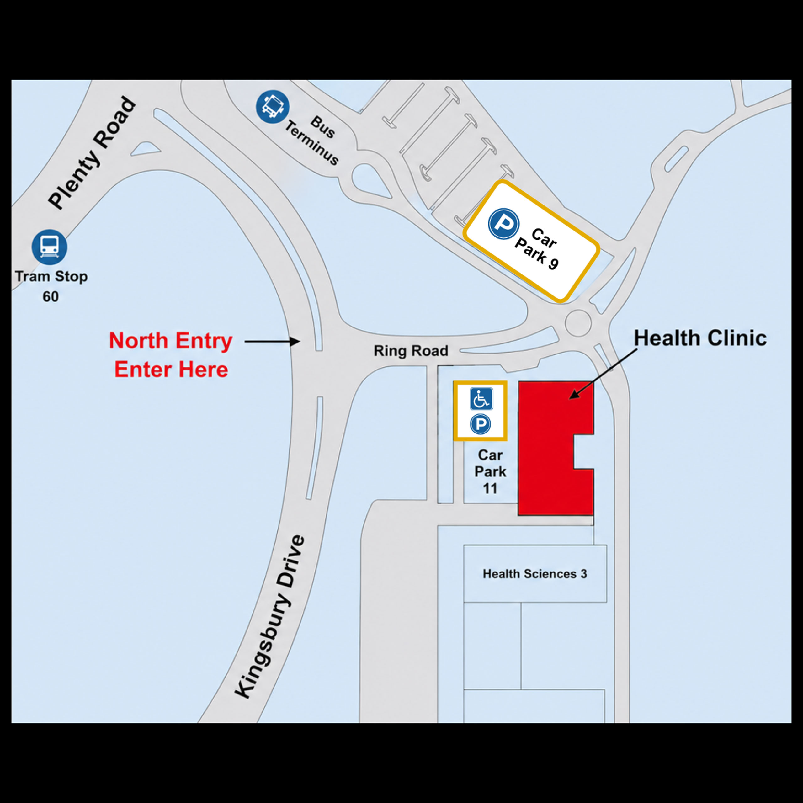 La Trobe Health Clinic map
