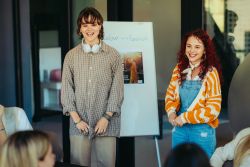 Entrepreneurs pitching