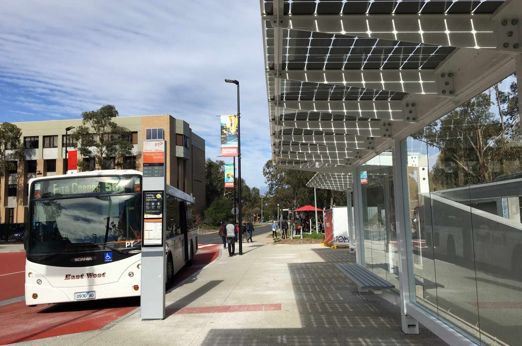 Science Drive bus stop upgrade, Infrastructure and Operations, La Trobe