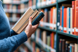 Holding reference books in library