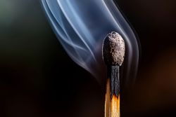 A burnt matchstick