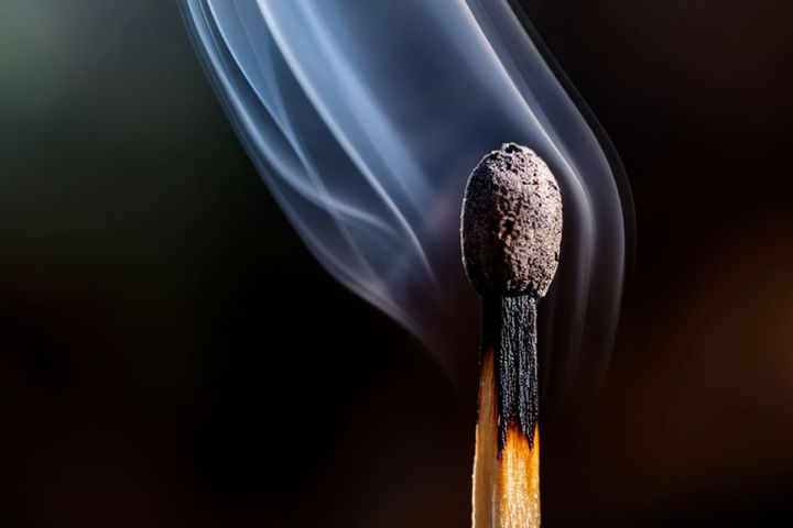 A burnt matchstick