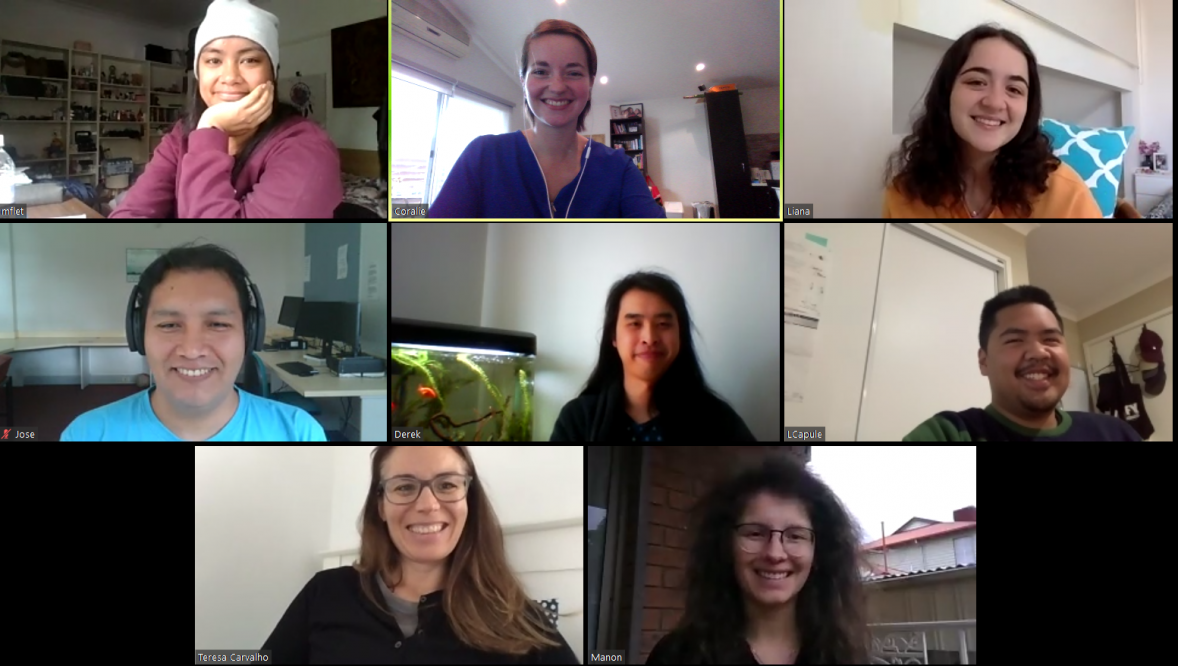 A virtual lab meeting in action.