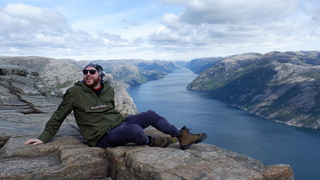 Person at a scenic lookout