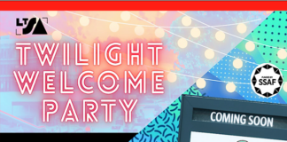 Graphic with Twilight welcome party Bendigo written across it