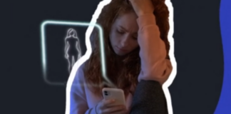 Girl looking at phone