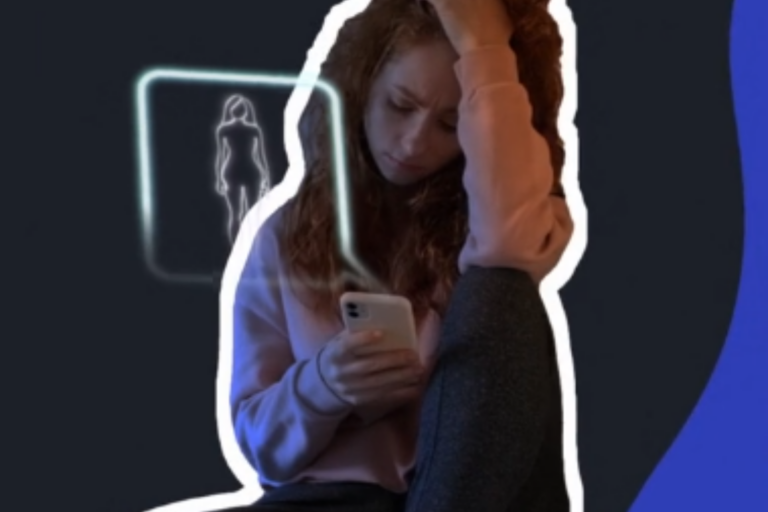 Girl looking at phone