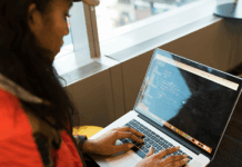 Student on laptop