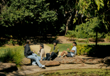 La Trobe students at International gardens