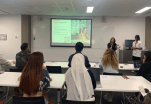 International students in a workshop