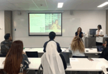 Students in a career workshop for international students