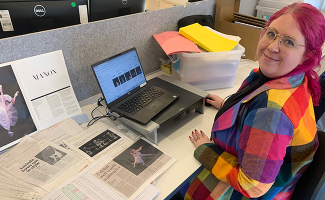 La Trobe student Emily on placement at The Australian Ballet.