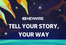 ABC Heywire logo on a blue background