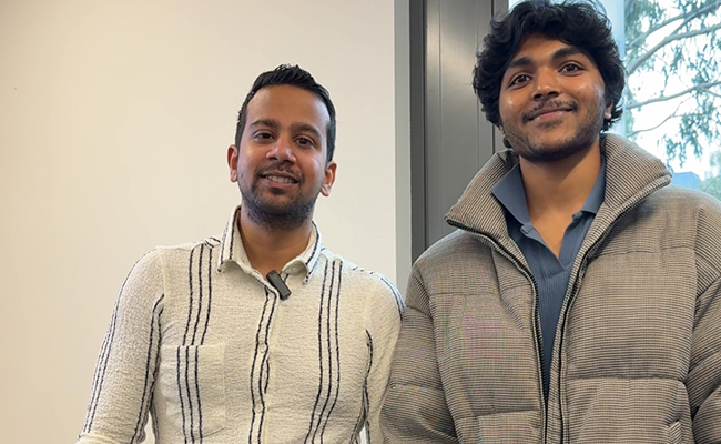 Semester 2 interns, Pranay and Monty