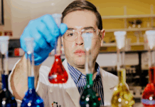 Chemistry student in a lab