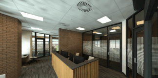A render image of the new office space in the LSU building at La Trobe's Bendigo campus