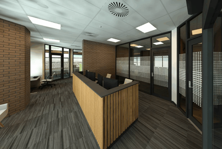 A render image of the new office space in the LSU building at La Trobe's Bendigo campus
