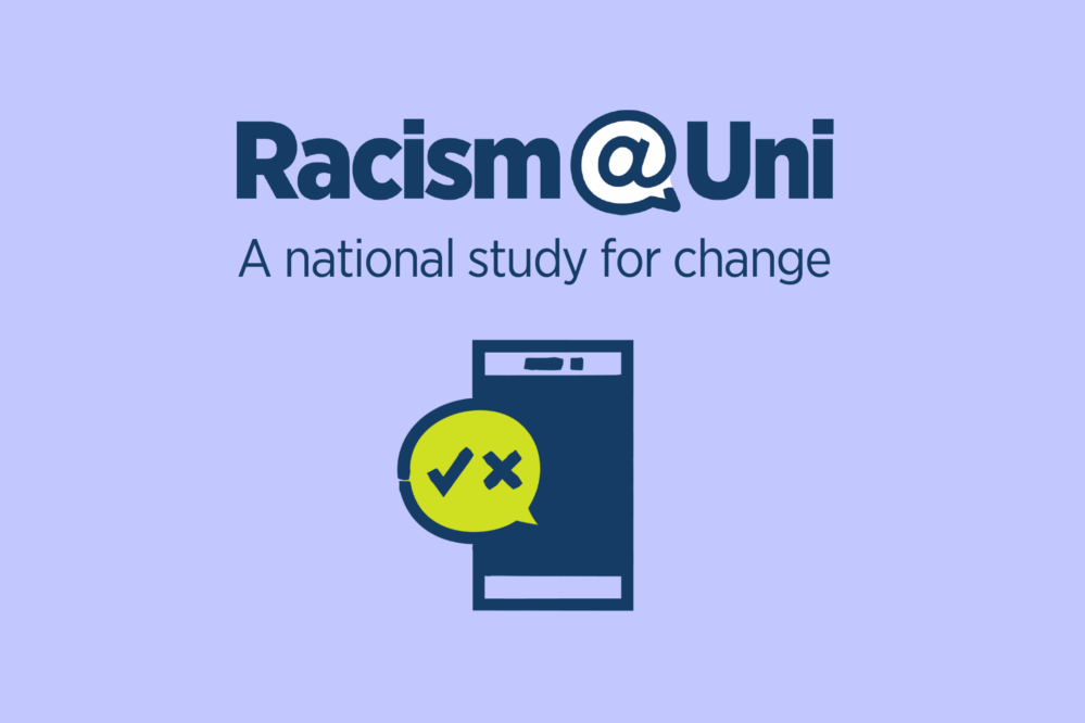 Racism@Uni survey logo with "A national study for change" written on it