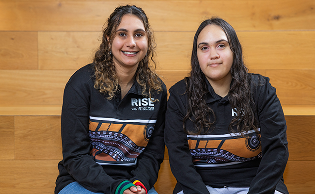 RISE students Leah (left) and Tasmin (right)