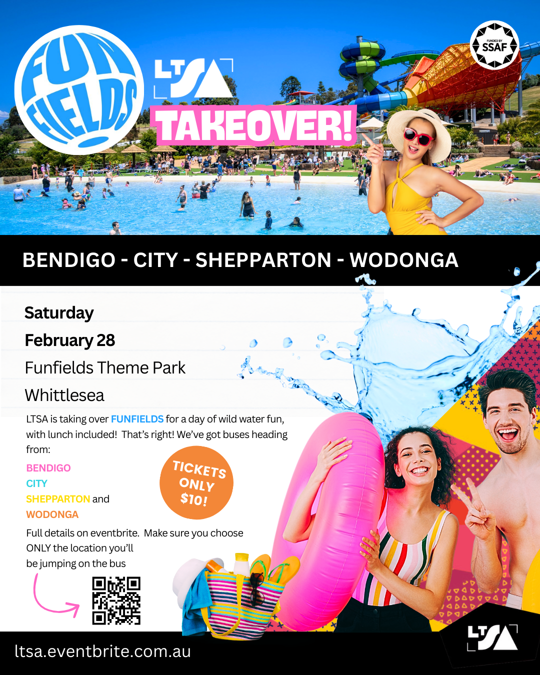 A poster for the LTSA Funfields day 2026