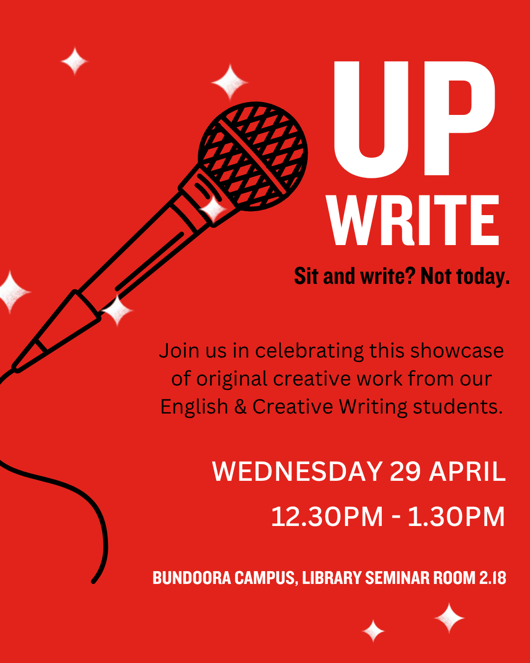 Upwrite showcase poster