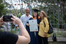Graduate Demi and family
