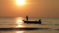 Fisherman, Fish, Fishing Boat, Sunset, Twilight