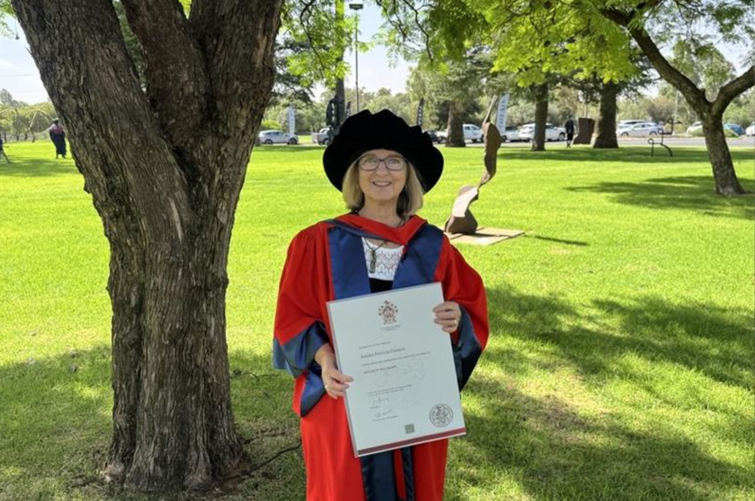 Sandy a graduate herself 