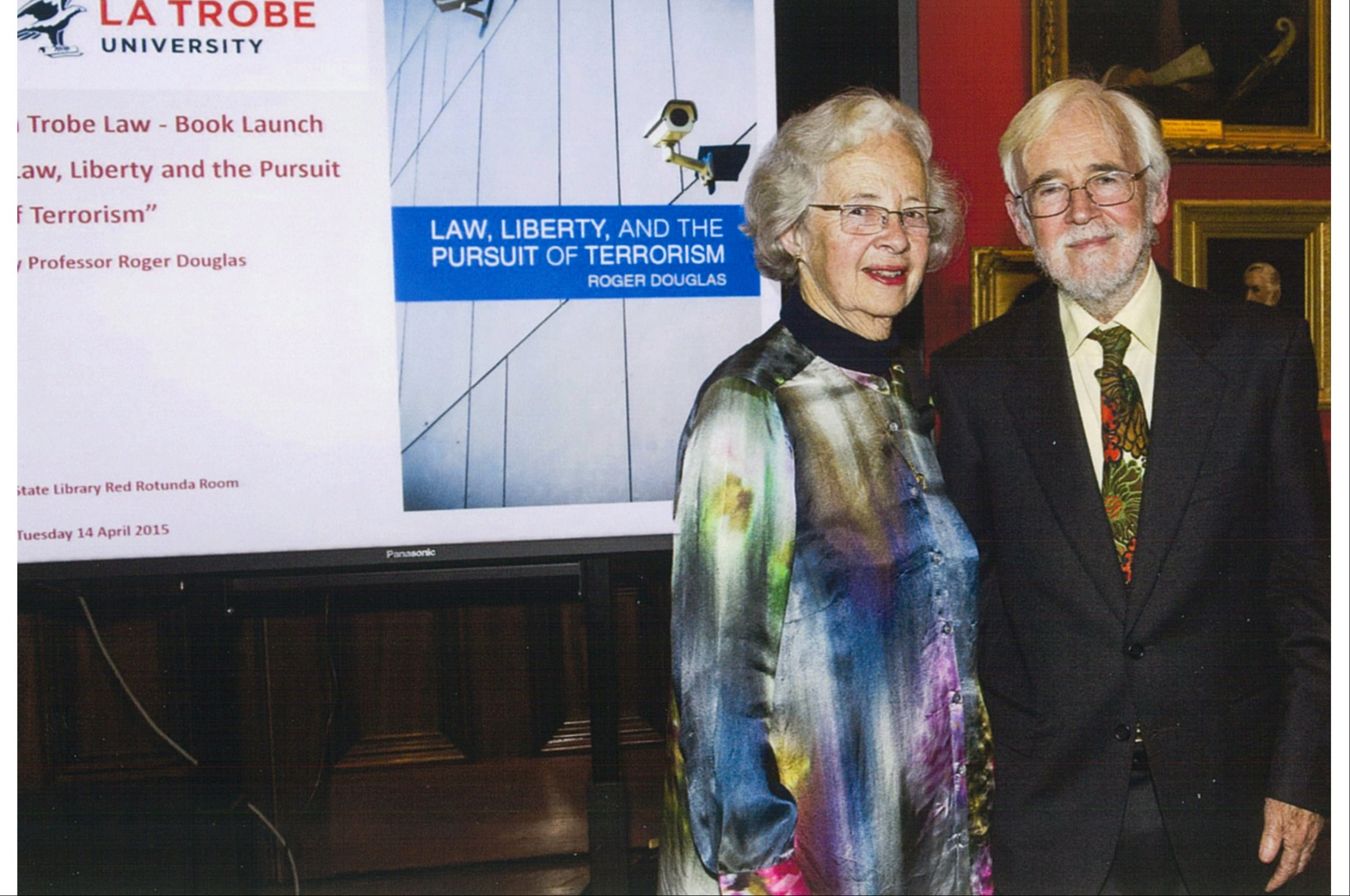 Robin and Roger at Roger's book launch