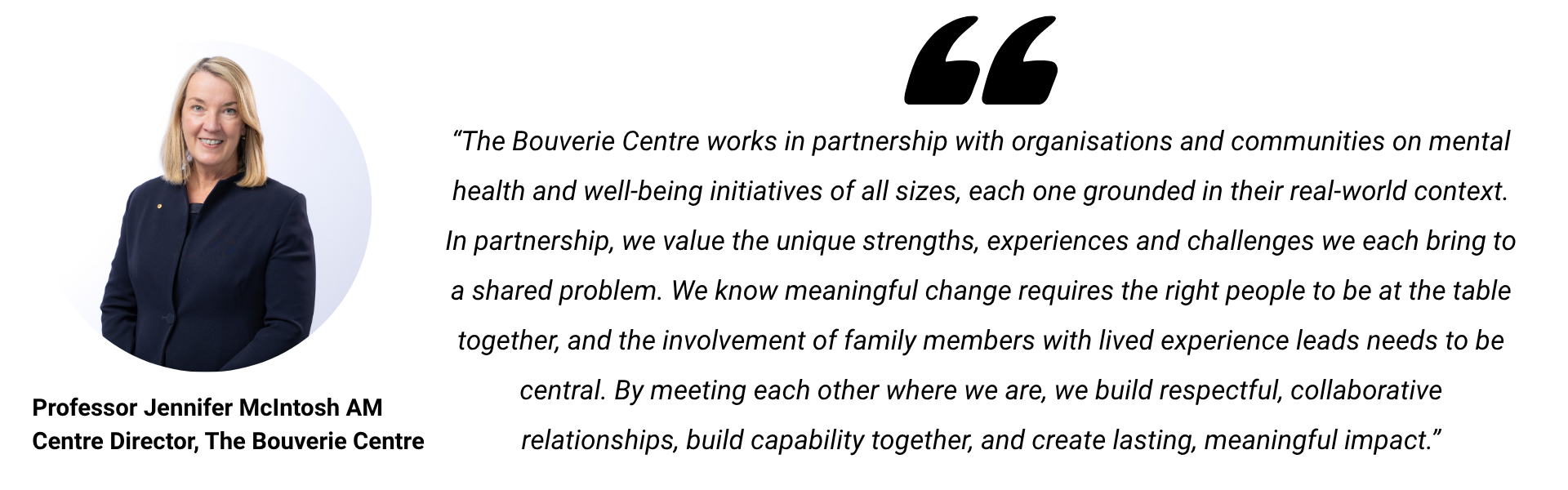 Quote from Professor Jenn McIntosh