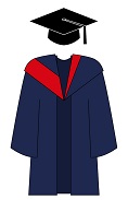 The academic dress worn by bachelor graduates at La Trobe