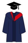The academic dress worn by bachelor with honours graduates at La Trobe